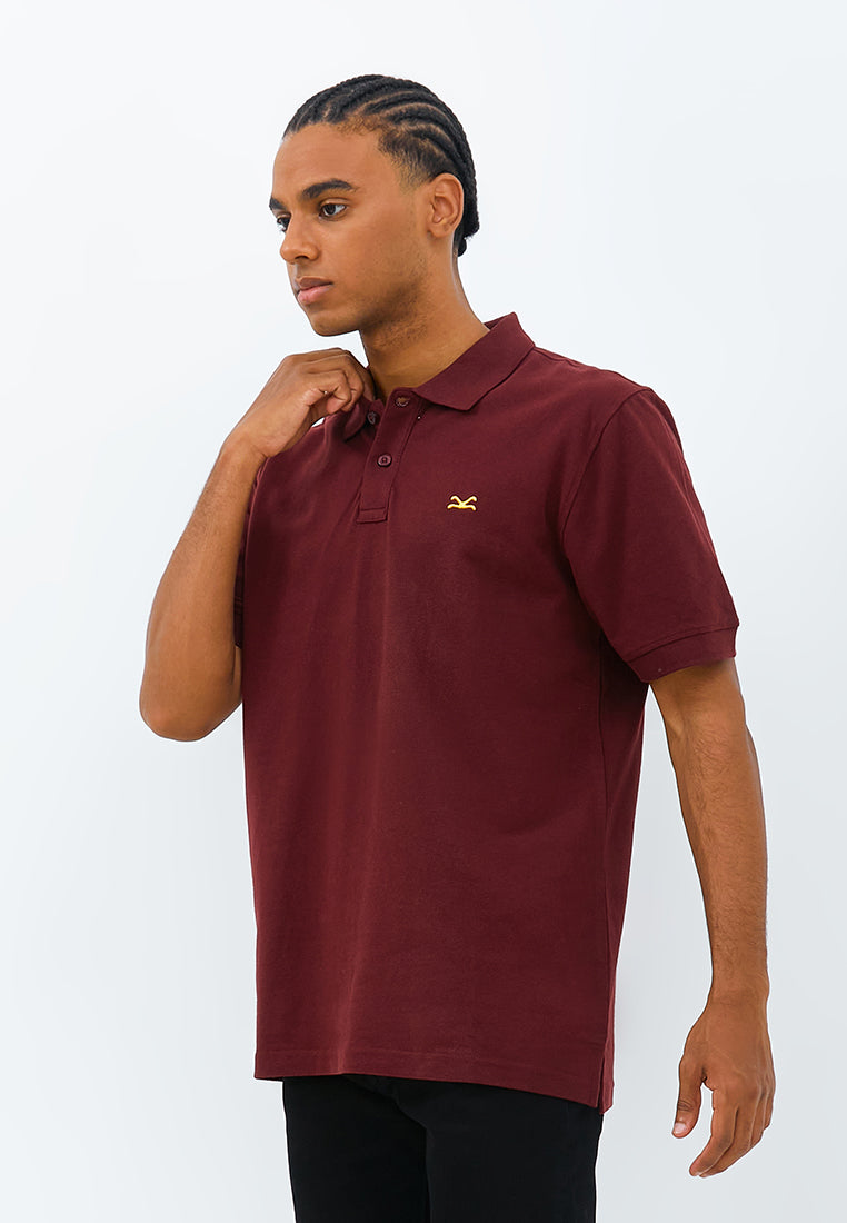 Carvil Polo Pria Pique - MRN MAROON