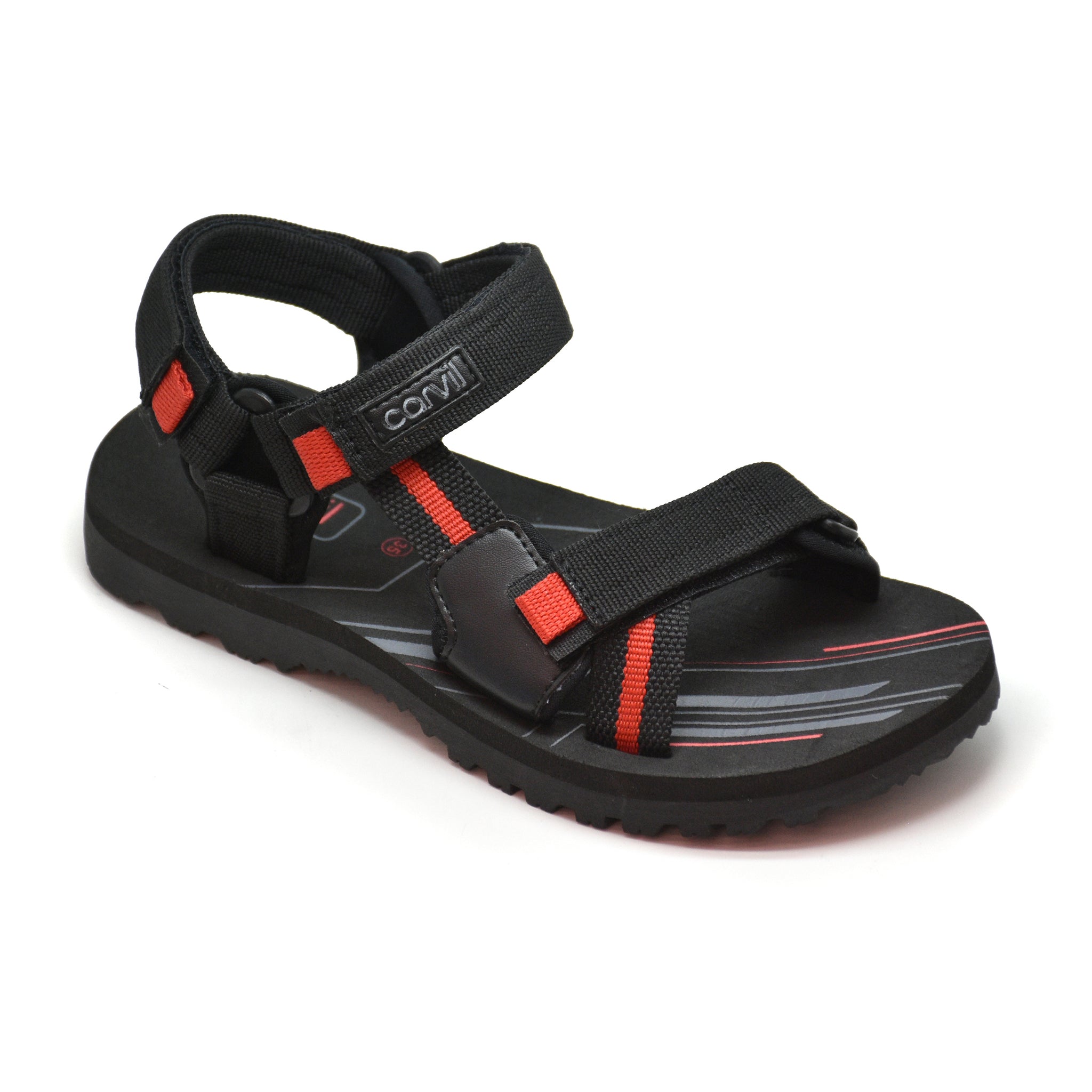 Carvil Sandal Anak POLAROID-GT BLACK/RED