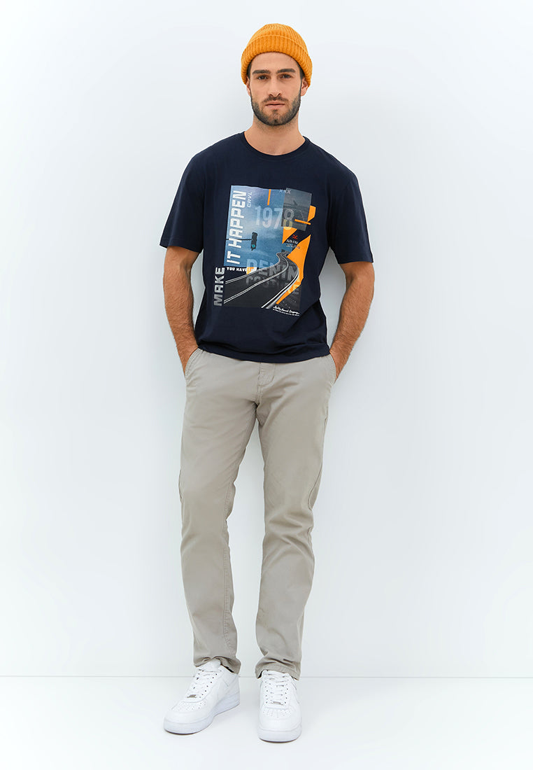Carvil Tshirt Pria Road - Black - Fashion Man