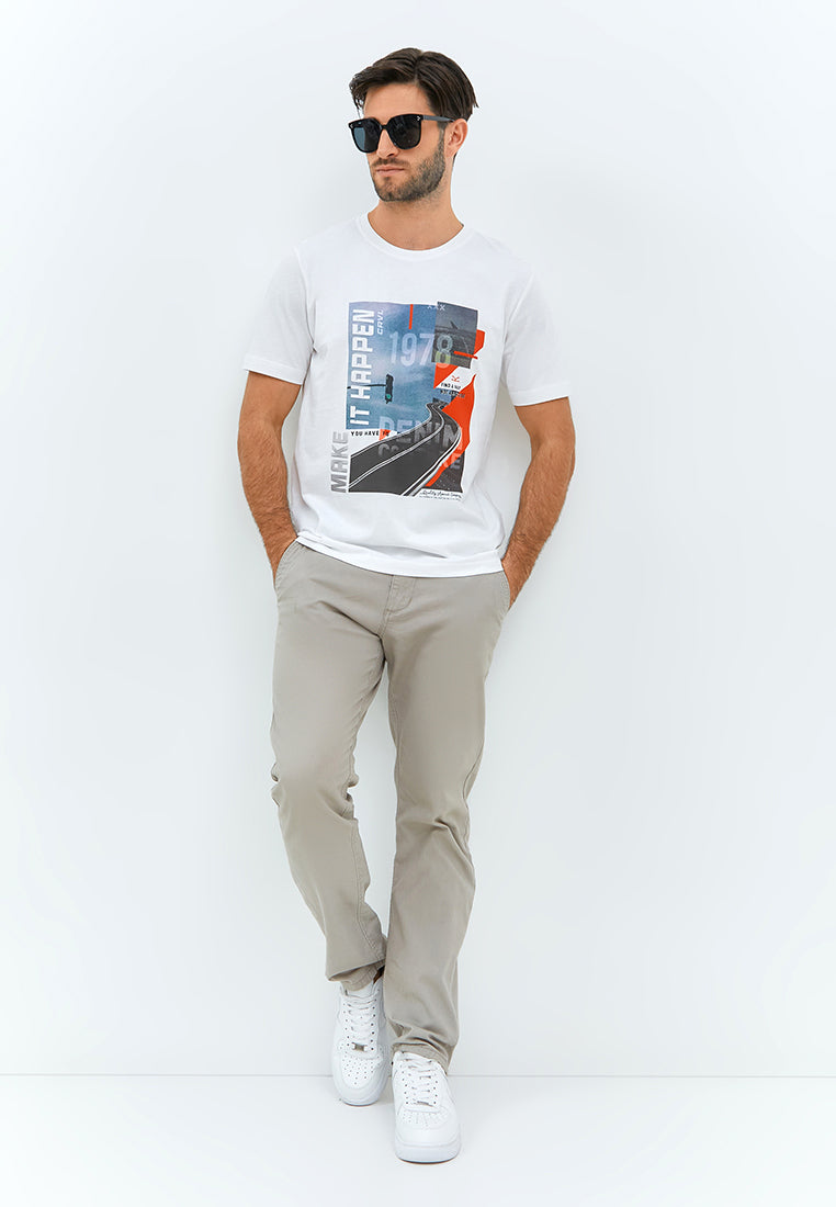 Carvil Tshirt Man Road - White - Fashion Man