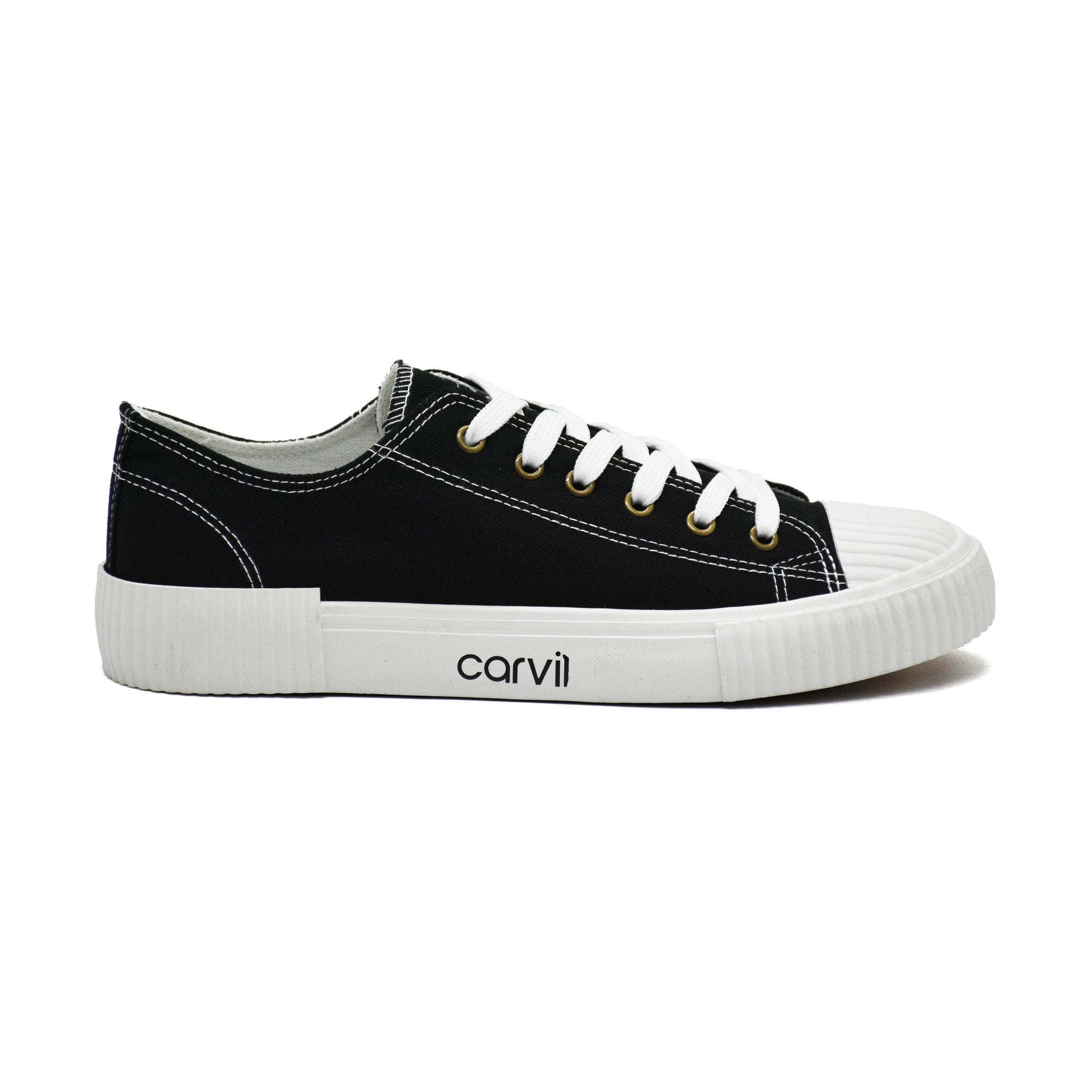 Carvil Sepatu Pria ROBELL-SM BLACK/WHITE
