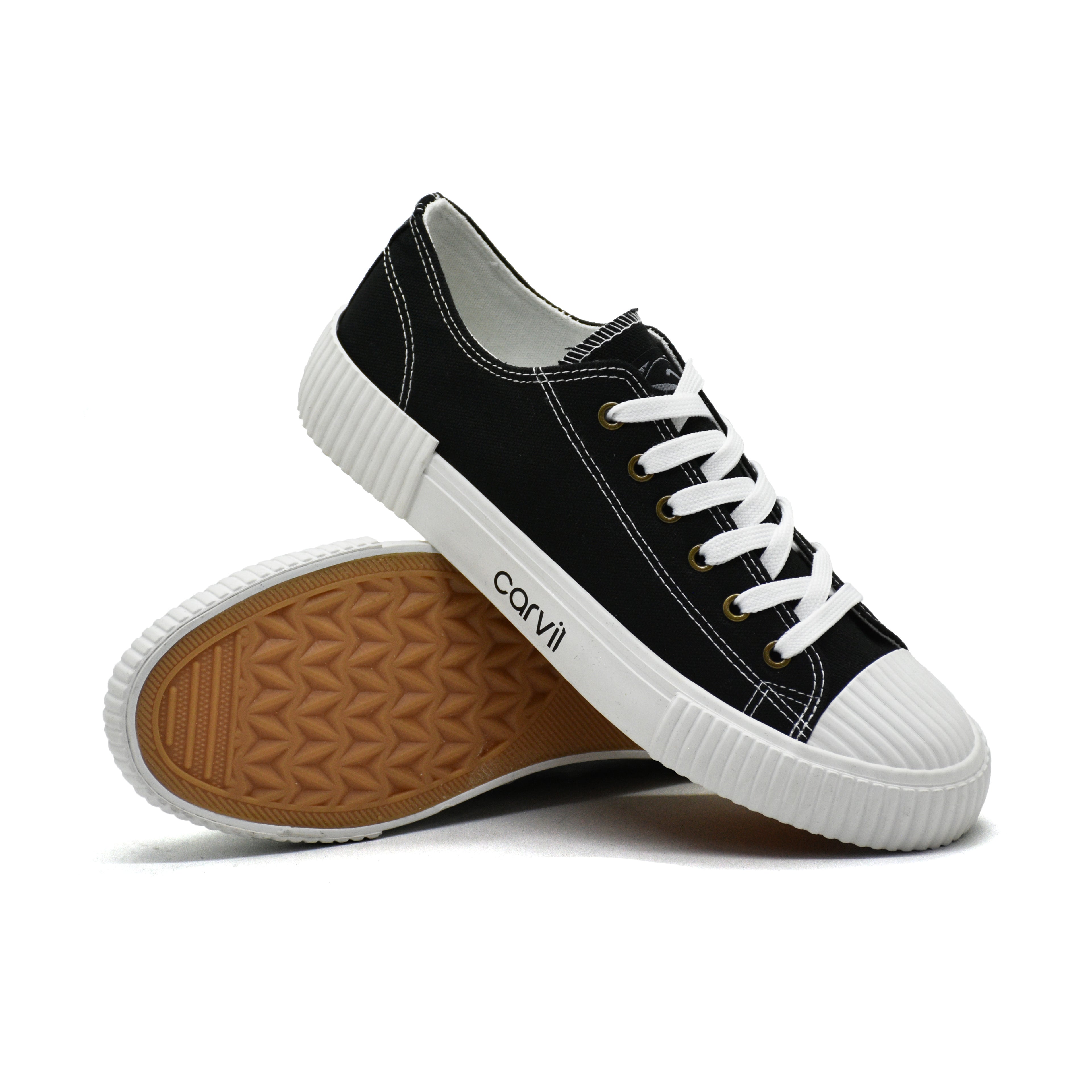 Carvil Sepatu Pria ROBELL-SM BLACK/WHITE