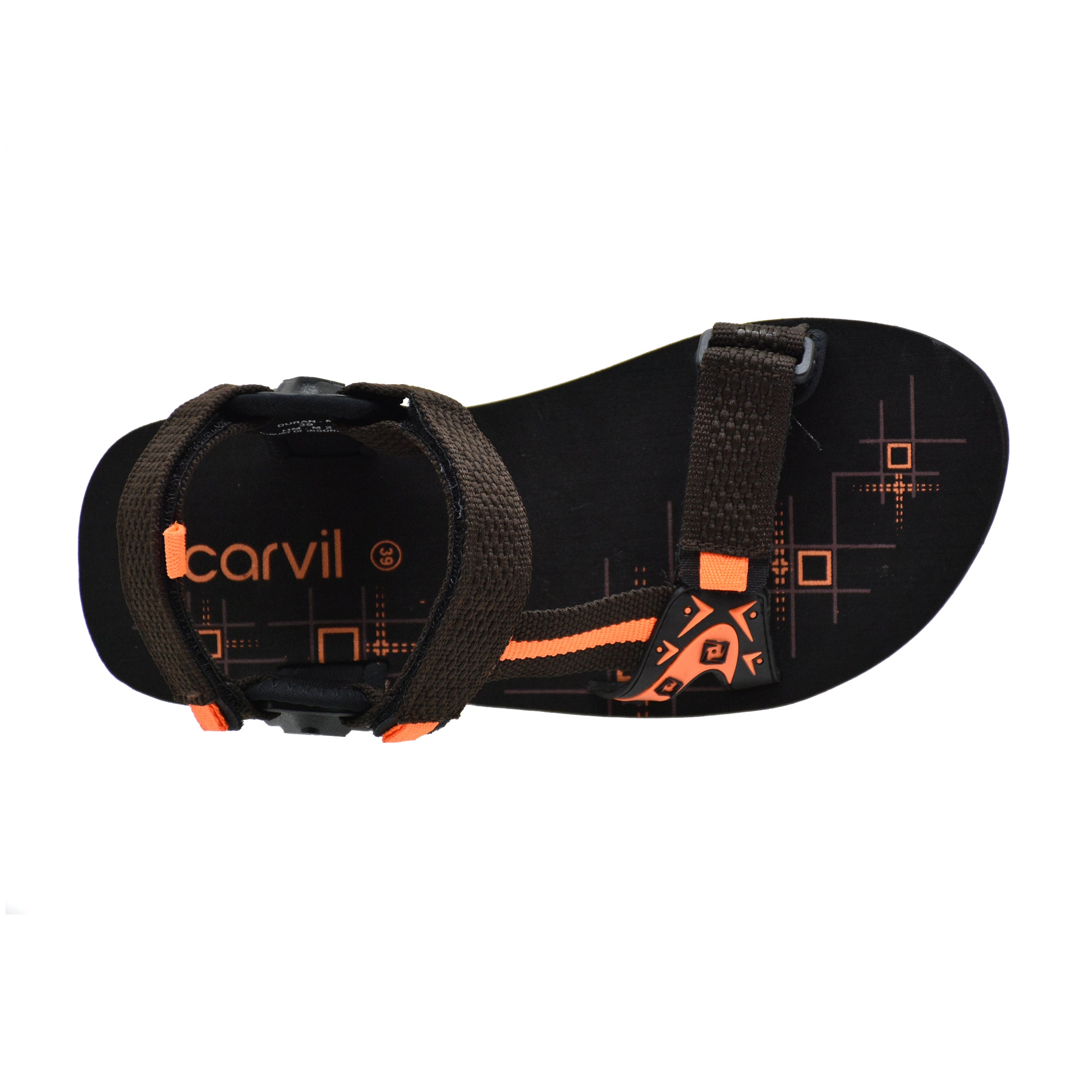 Carvil Sandal Pria RYDER-GM BROWN/ORANGE
