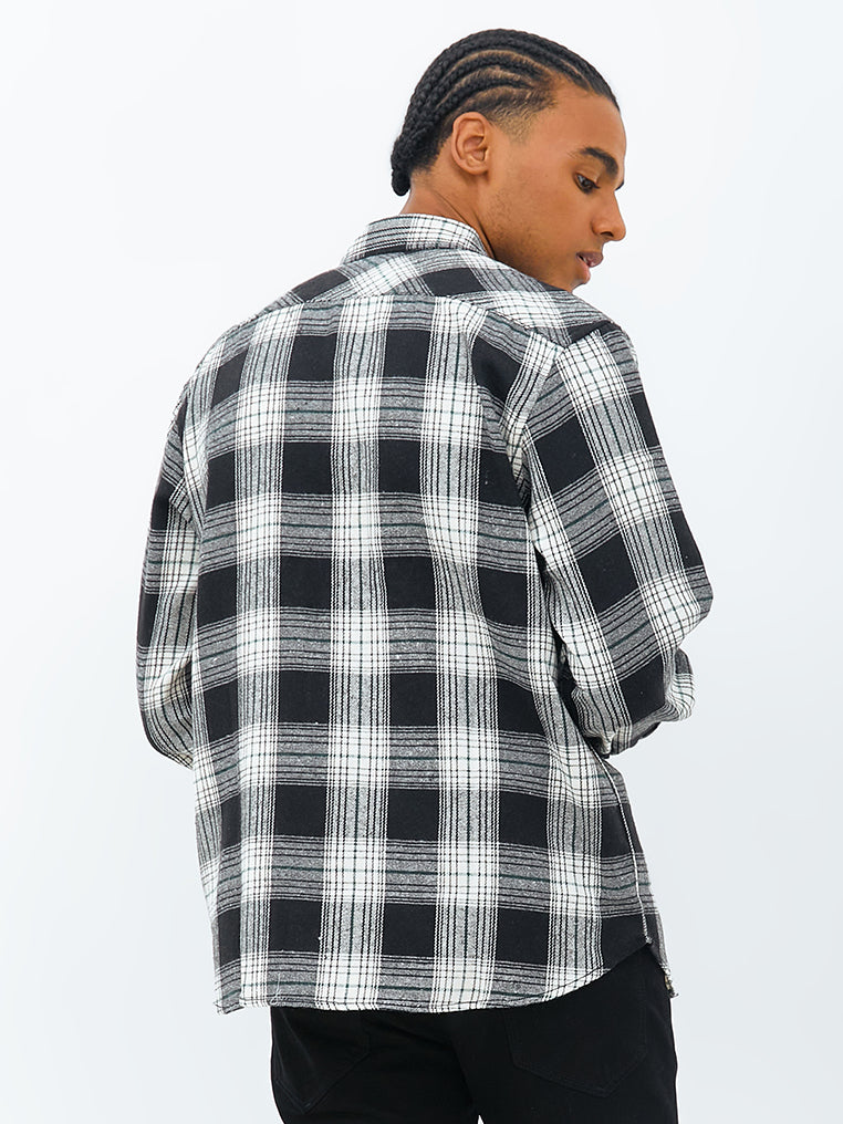 Carvil Kemeja MANL LS RYLEE BLACK/OFF WHITE