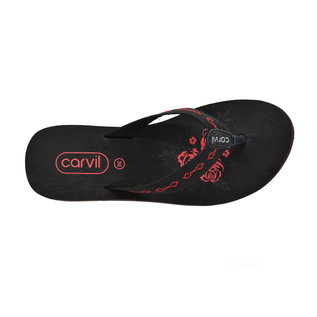 Carvil Sandal Wanita SALVIA-LW- BLACK/RED