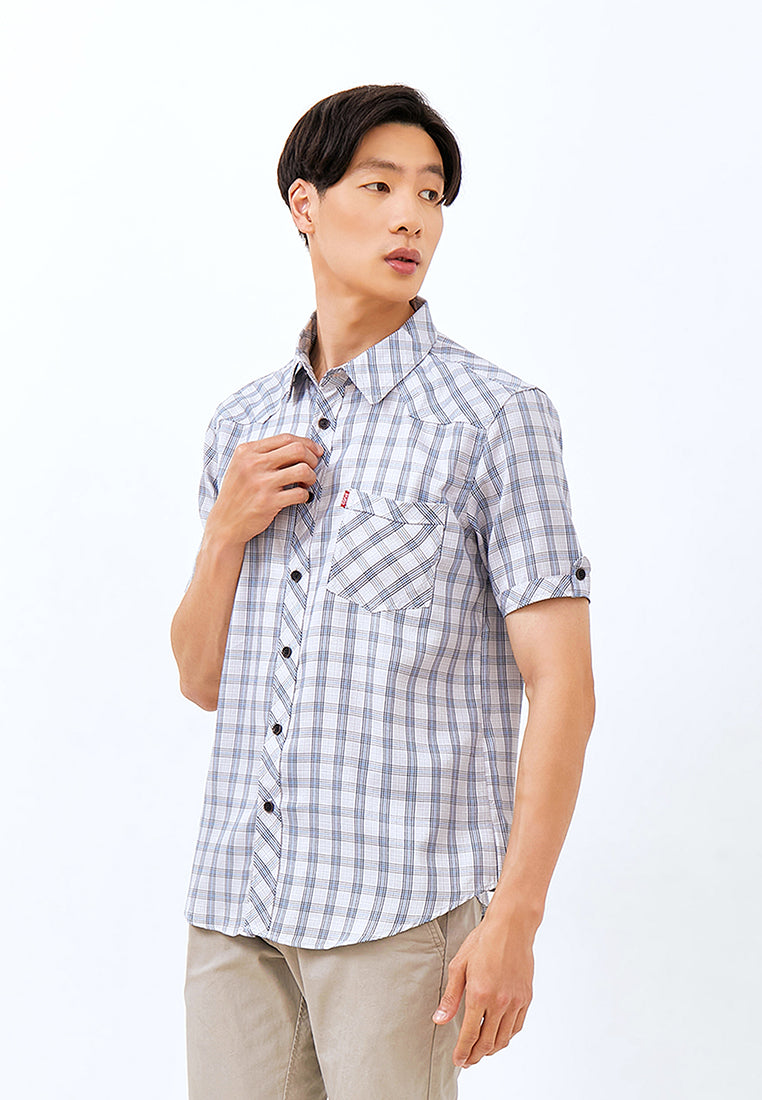 Carvil Kemeja Pria SS SAMUEL - BLUE