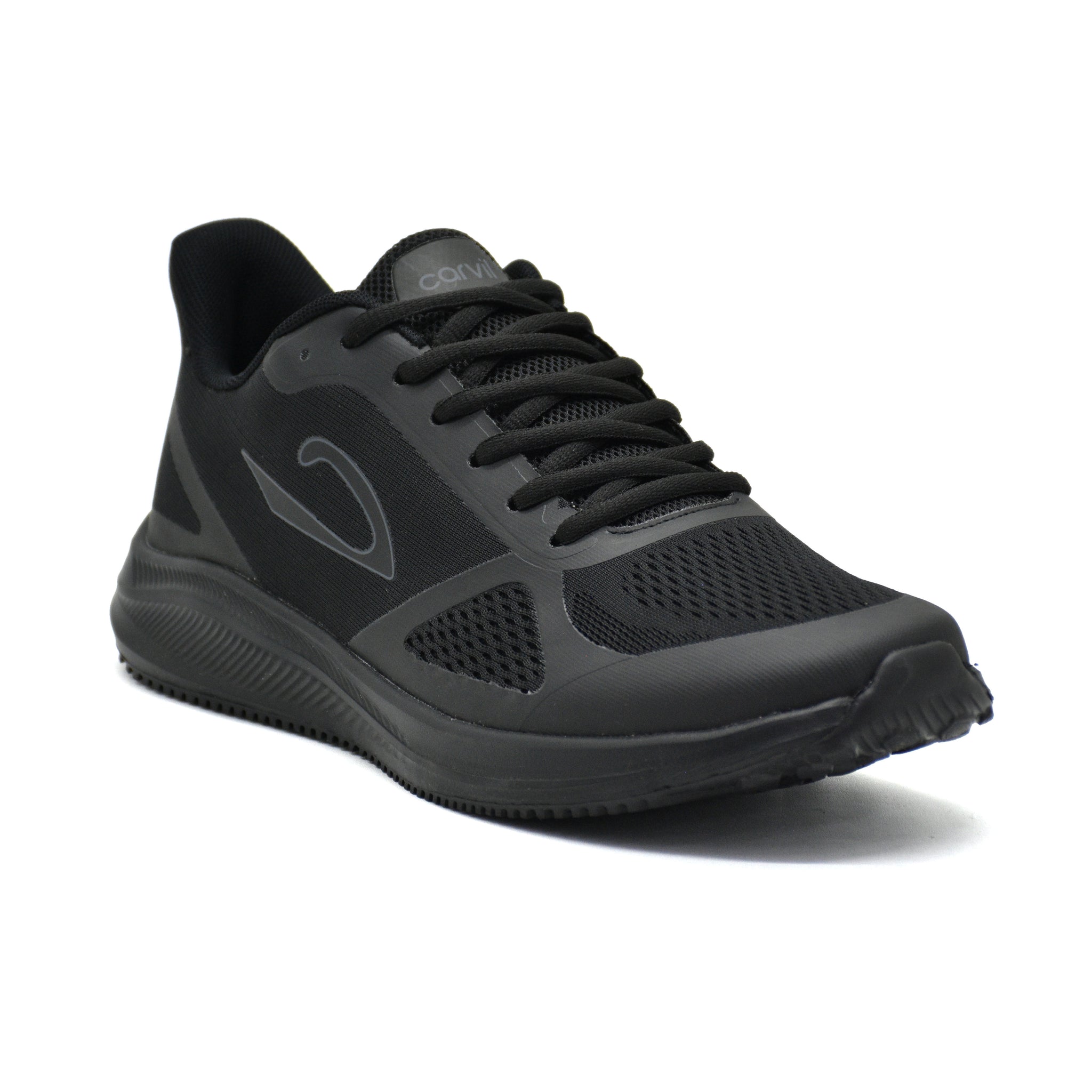 Carvil Sepatu Pria SILVA-SM BLACK/BLACK