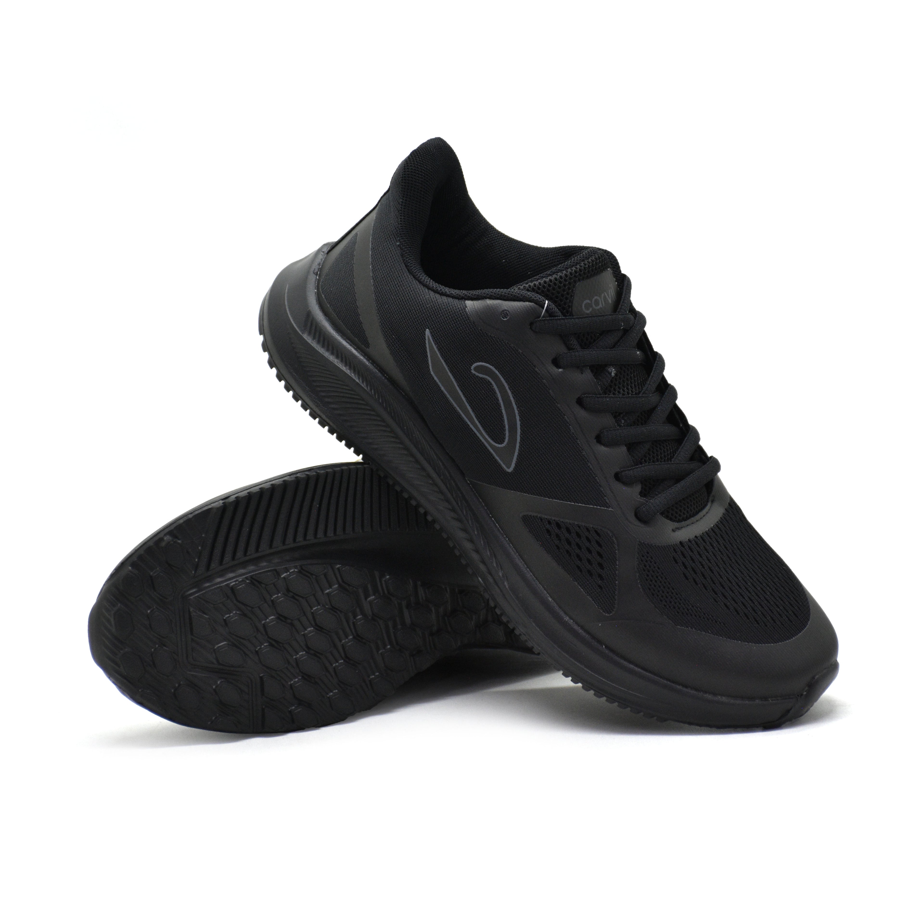 Carvil Sepatu Pria SILVA-SM BLACK/BLACK
