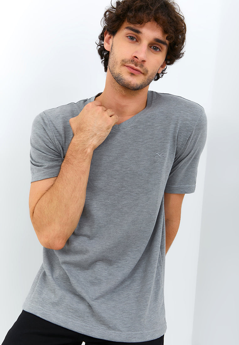Carvil Tshirt Man Slubi - Grey - Fashion Man