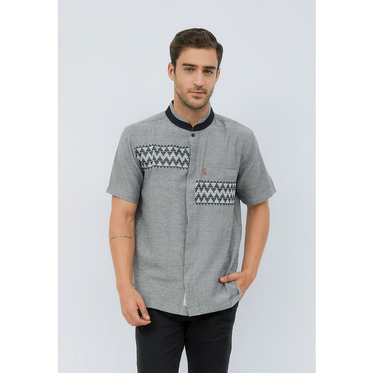 Carvil Baju Koko Pria TAQI-GRY GREY