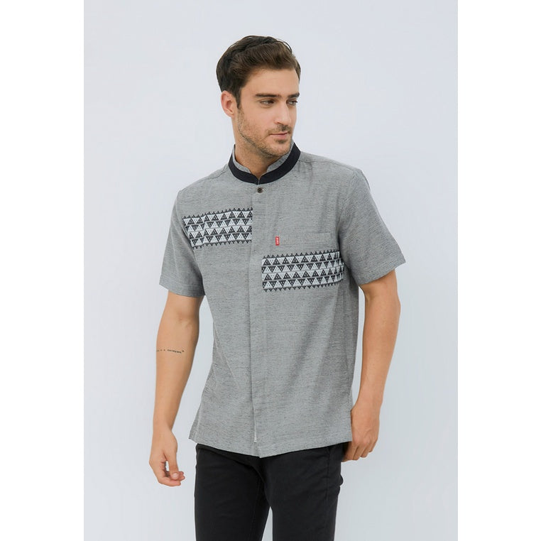 Carvil Baju Koko Pria TAQI-GRY GREY
