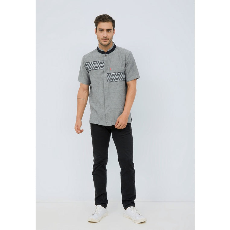 Carvil Baju Koko Pria TAQI-GRY GREY