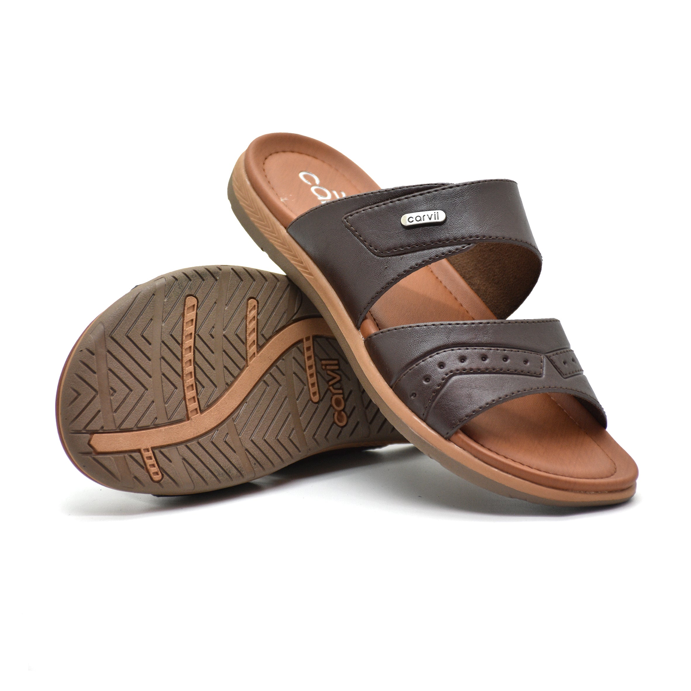 Carvil Sandal Pria TERIOS-02 M DARK BROWN