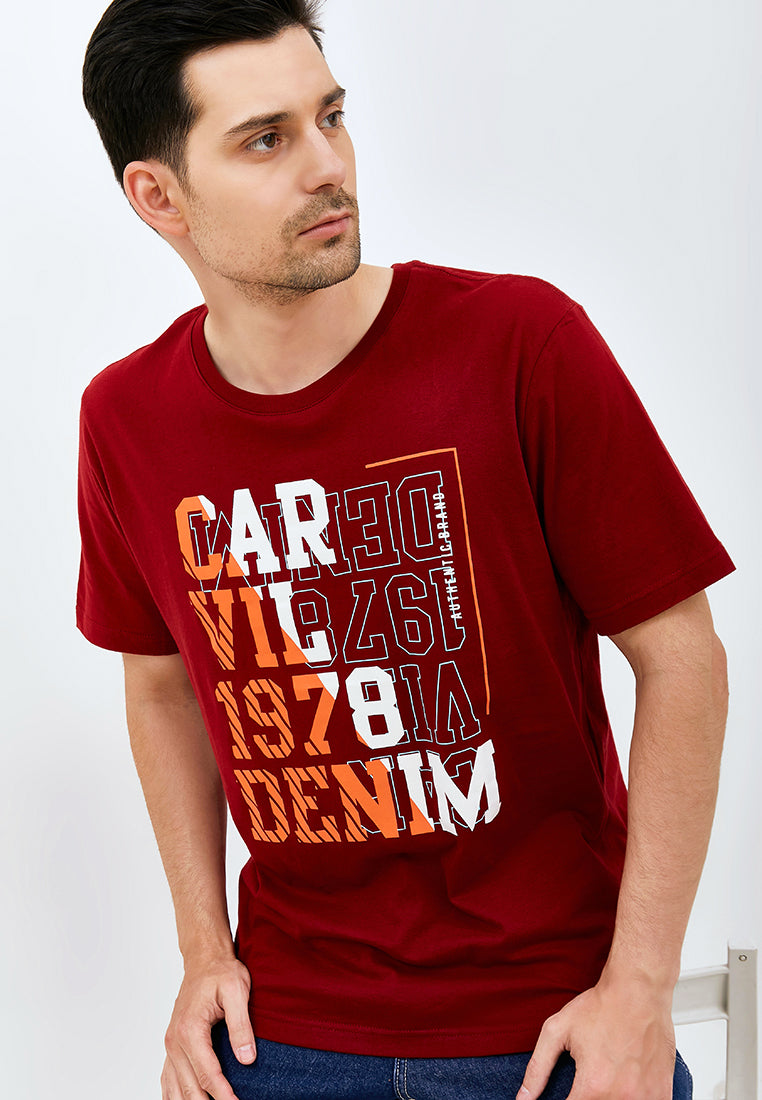 Carvil T-Shirt Man UPSIDE-MAR MAROON