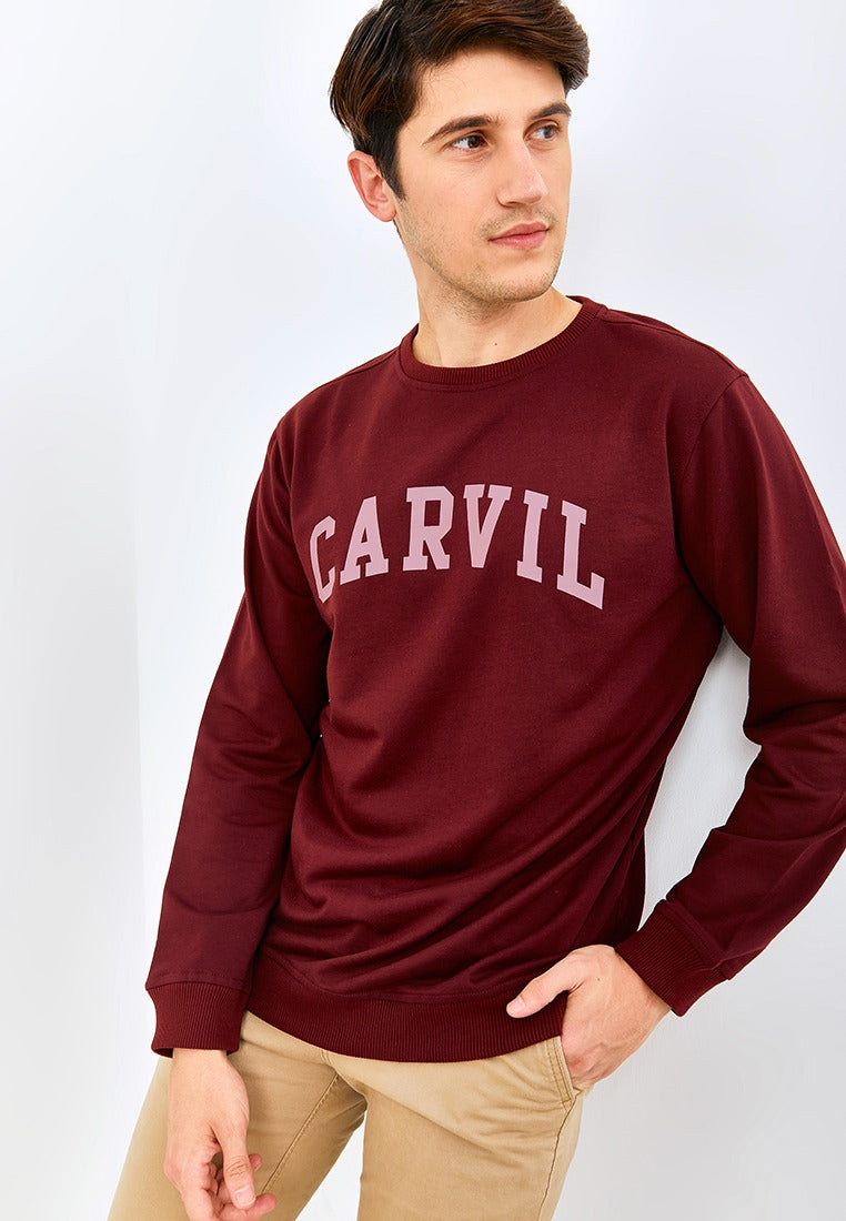 Carvil Sweater Man TREZ-MRN MAROON