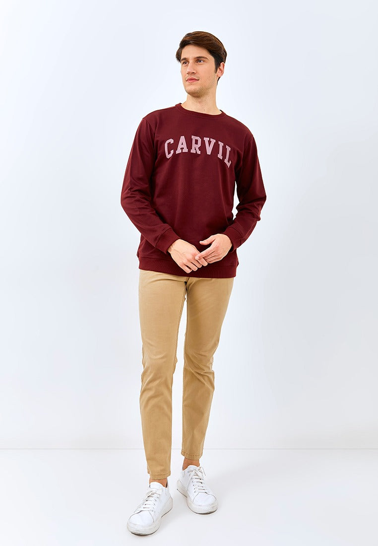 Carvil Sweater Man TREZ-MRN MAROON