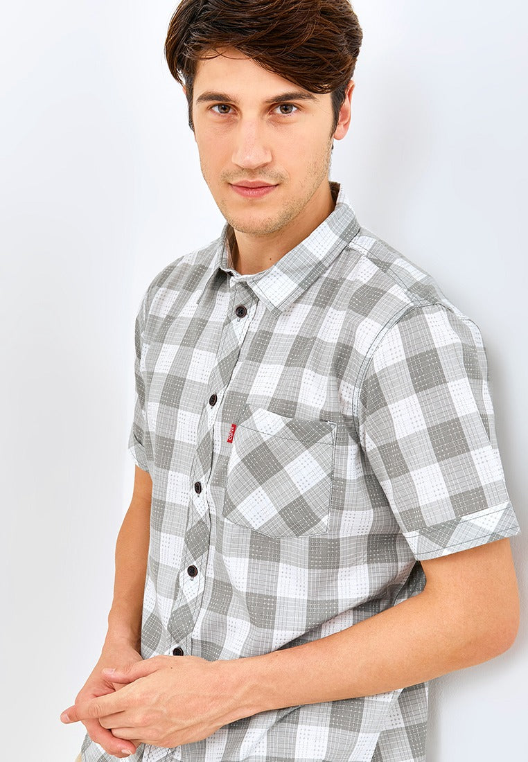 Carvil Kemeja Man SS BECK-GRY GREY