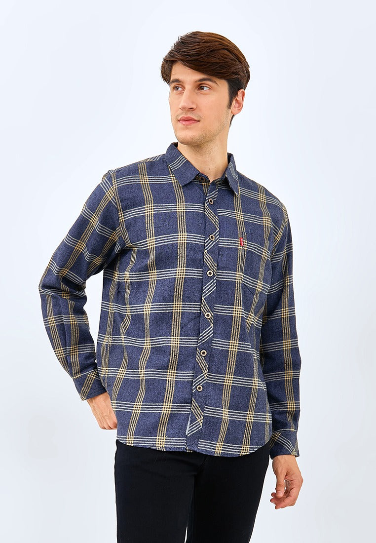 Carvil Kemeja Man LS GIBS-BLU BLUE