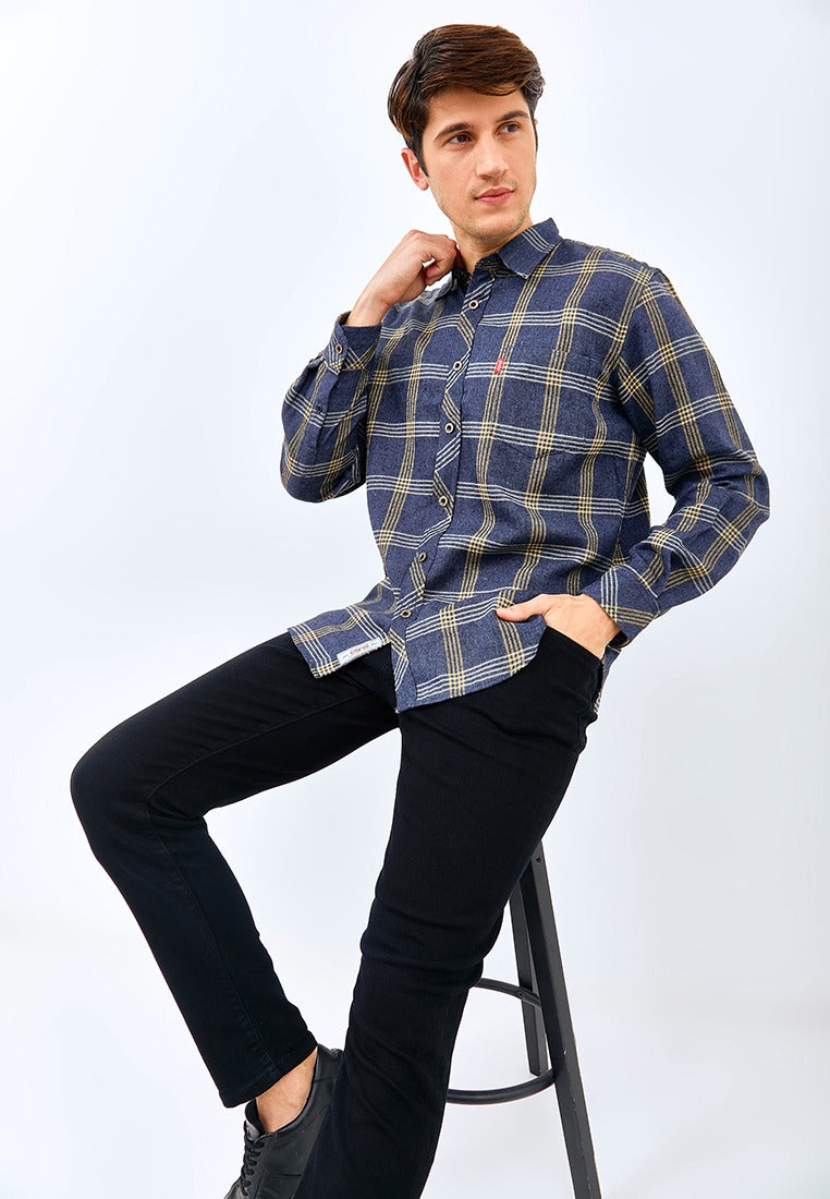 Carvil Kemeja Man LS GIBS-BLU BLUE