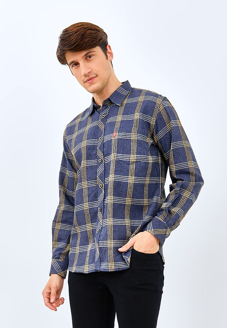 Carvil Kemeja Man LS GIBS-BLU BLUE