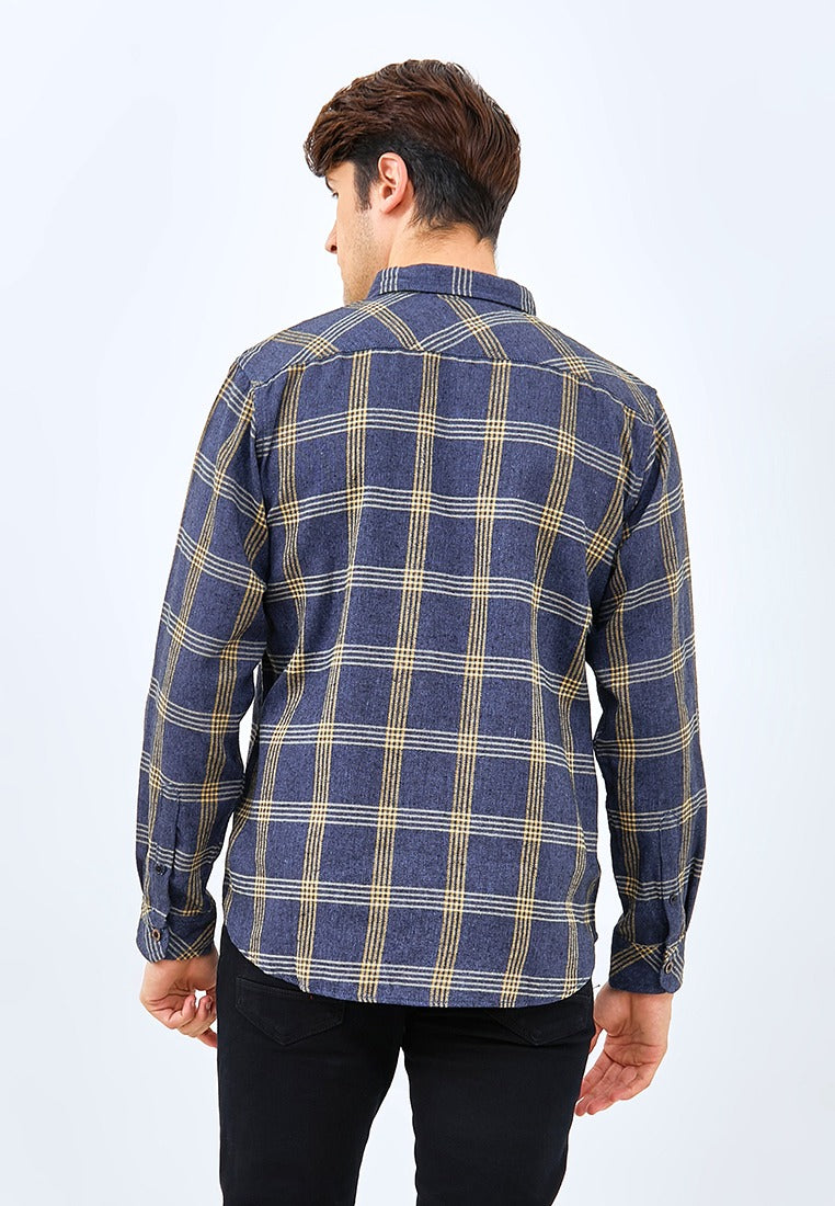 Carvil Kemeja Man LS GIBS-BLU BLUE