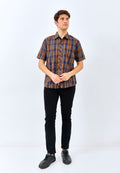 Carvil Kemeja Man SS TAMEEZ-NVB NAVI/BROWN