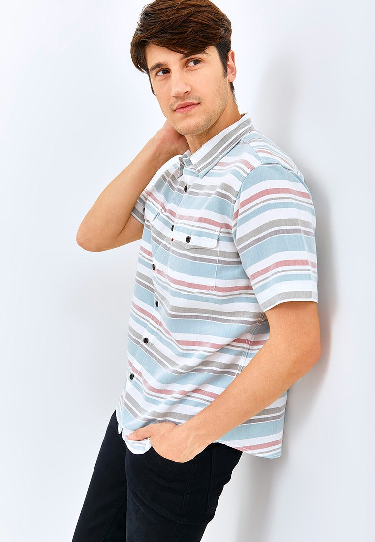 Carvil Kemeja Man SS WILEY-BLUE
