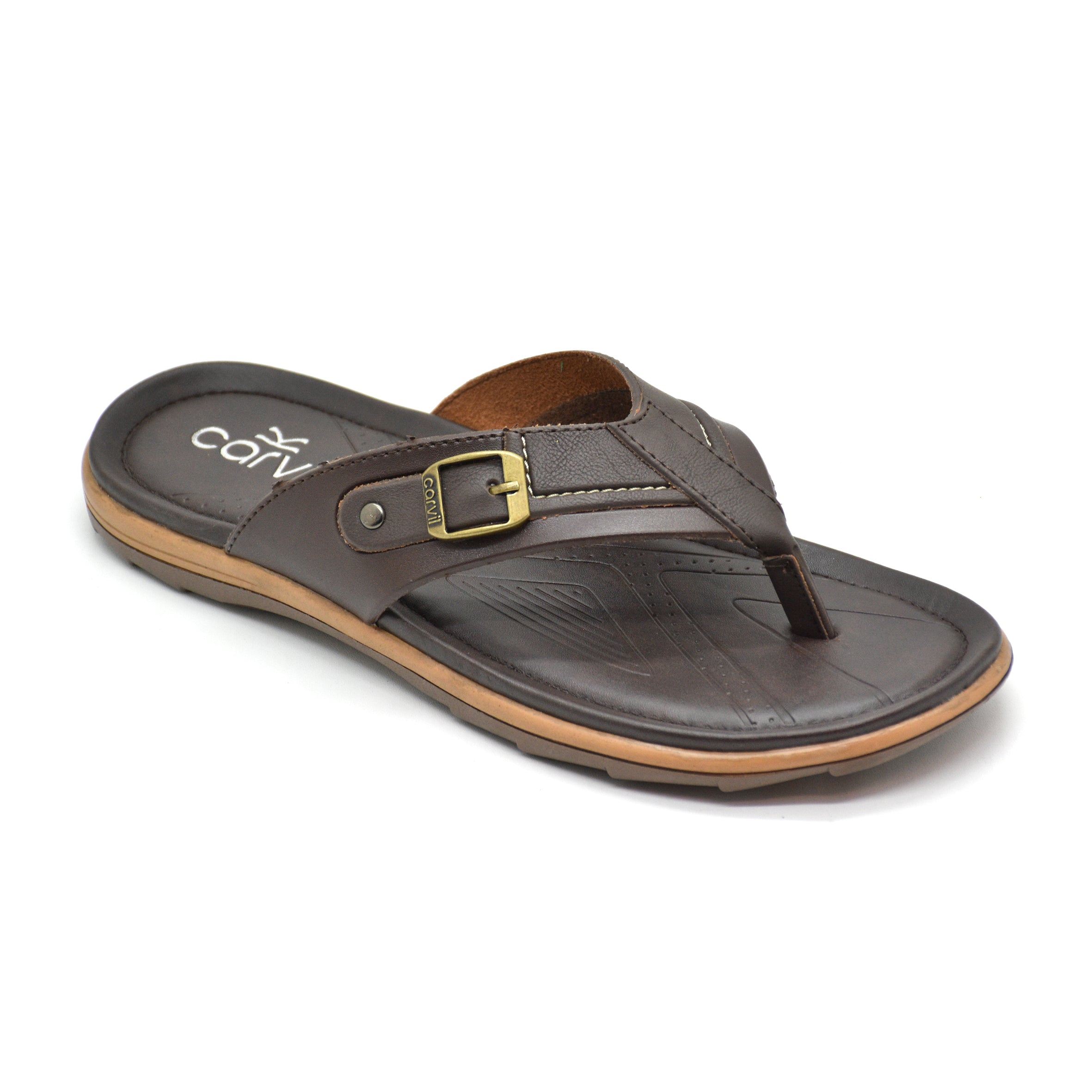 Carvil Sandal Pria ZIFCO-01 M DARK BROWN
