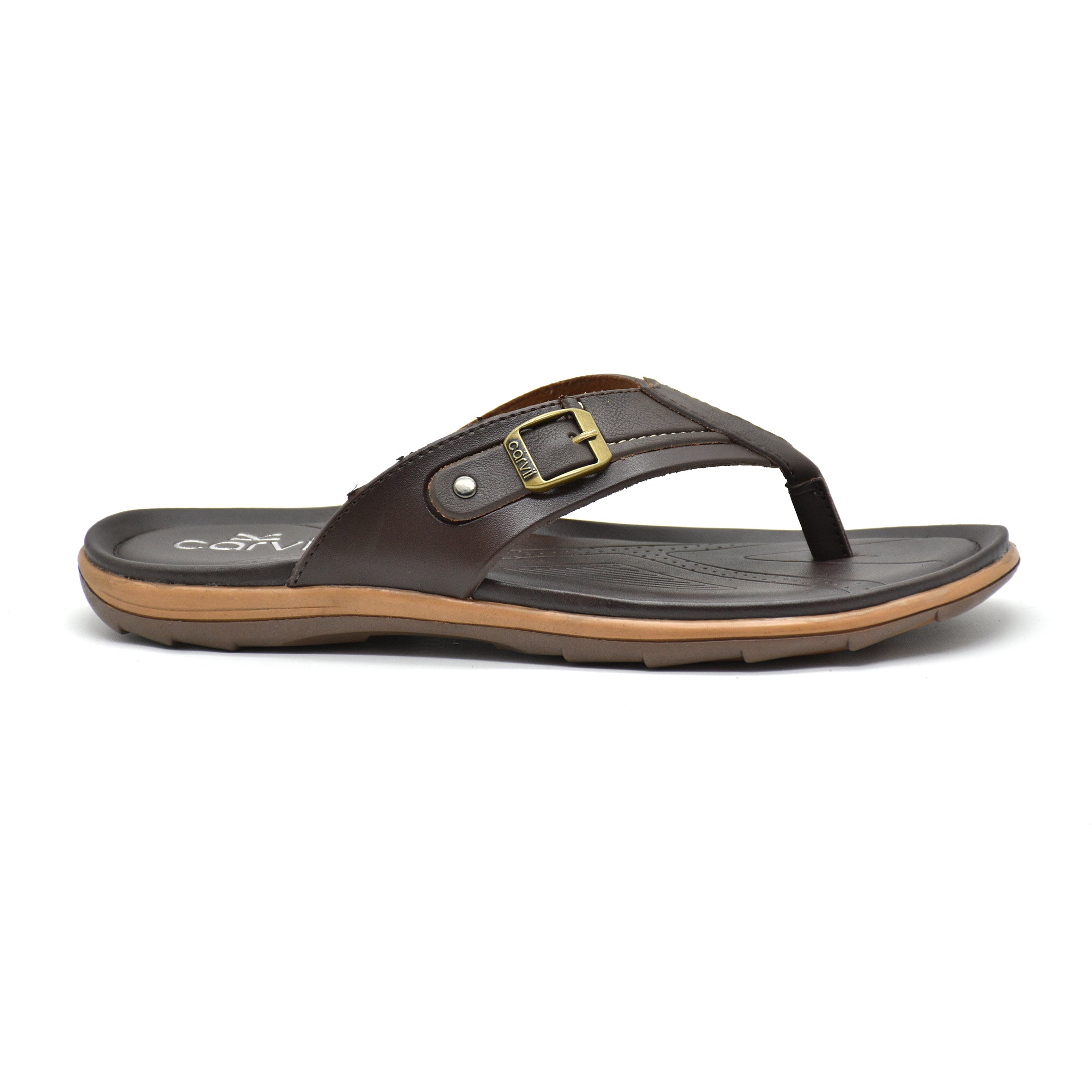 Carvil Sandal Pria ZIFCO-01 M DARK BROWN