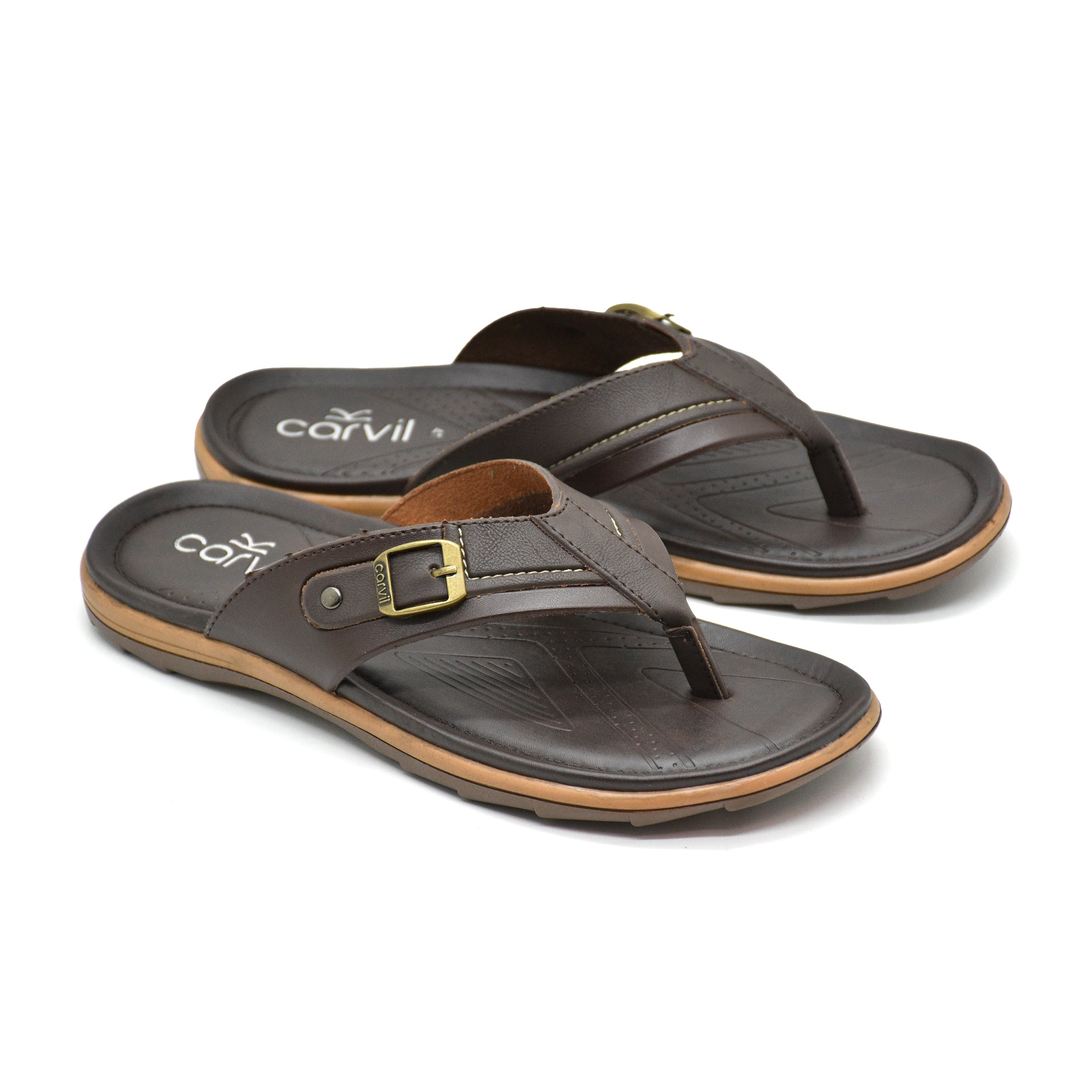 Carvil Sandal Pria ZIFCO-01 M DARK BROWN