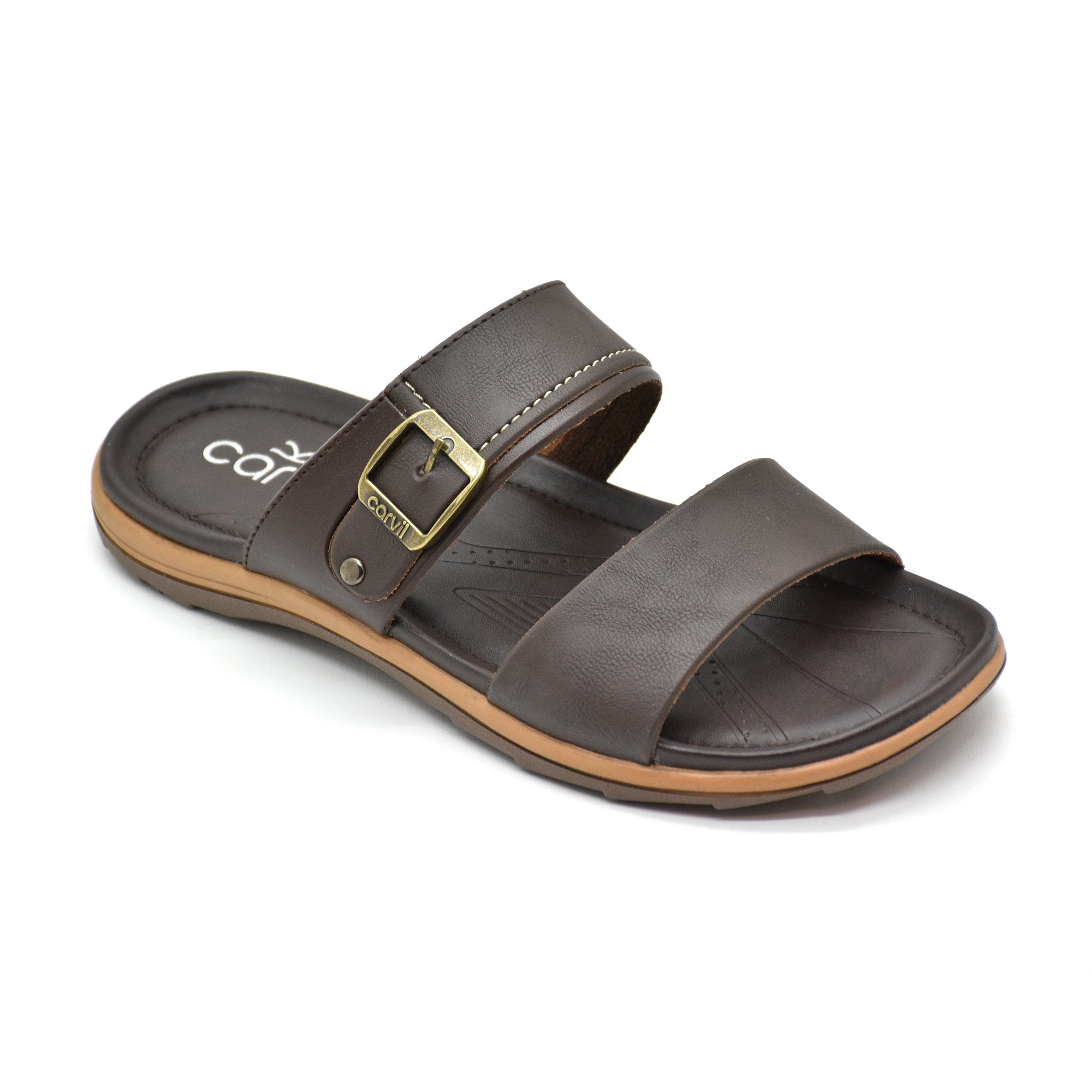 Carvil Sandal Pria ZIFCO-02 M DARK BROWN