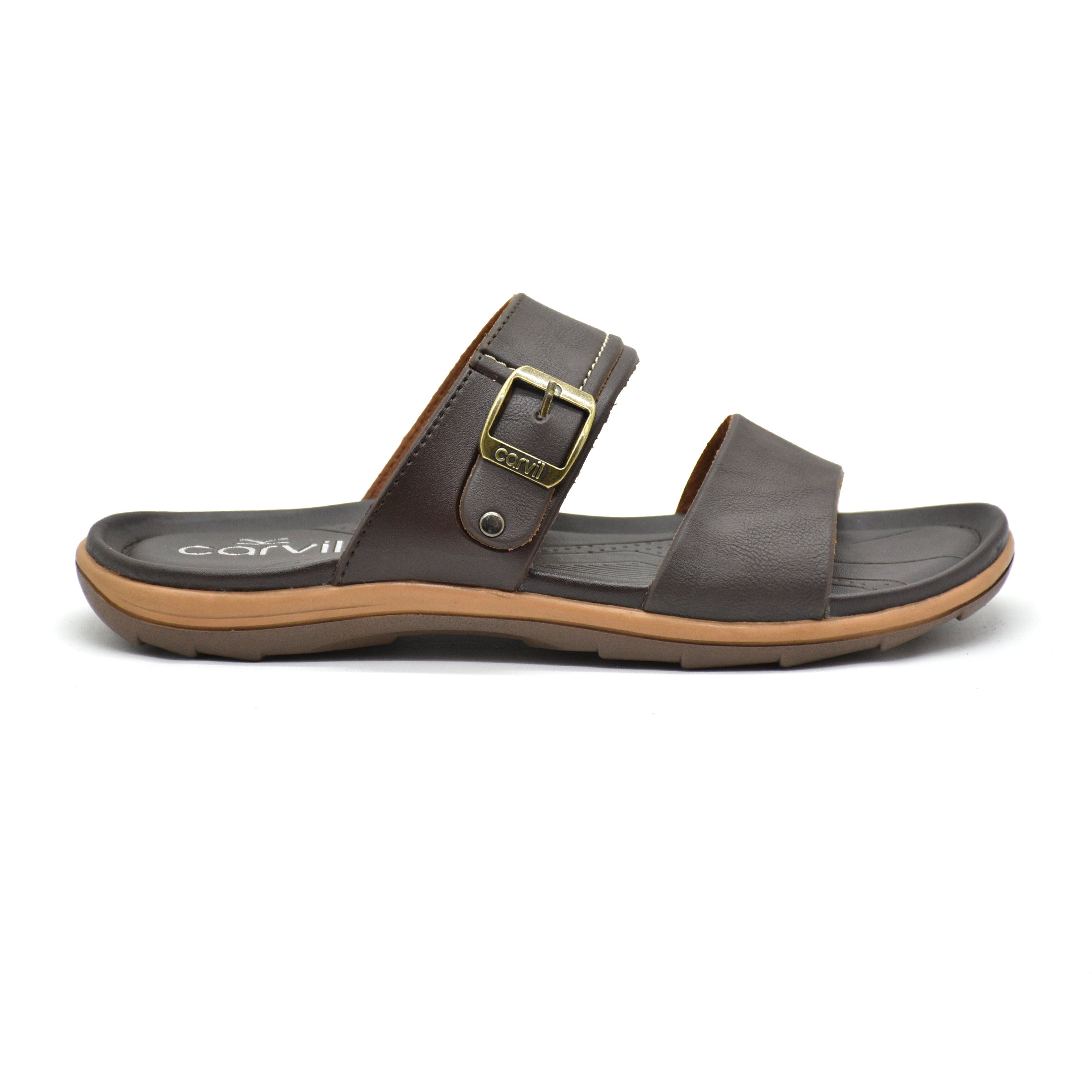 Carvil Sandal Pria ZIFCO-02 M DARK BROWN