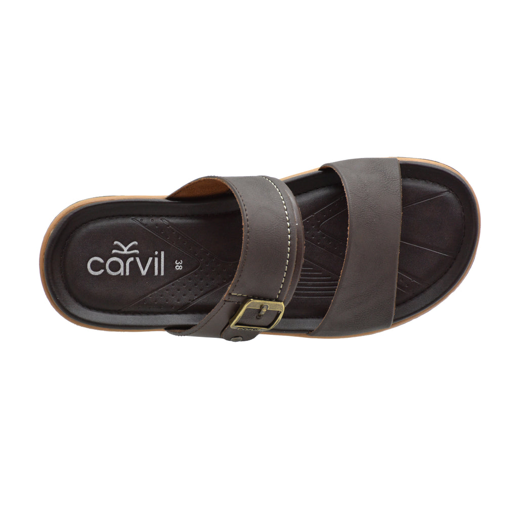 Carvil Sandal Pria ZIFCO-02 M DARK BROWN