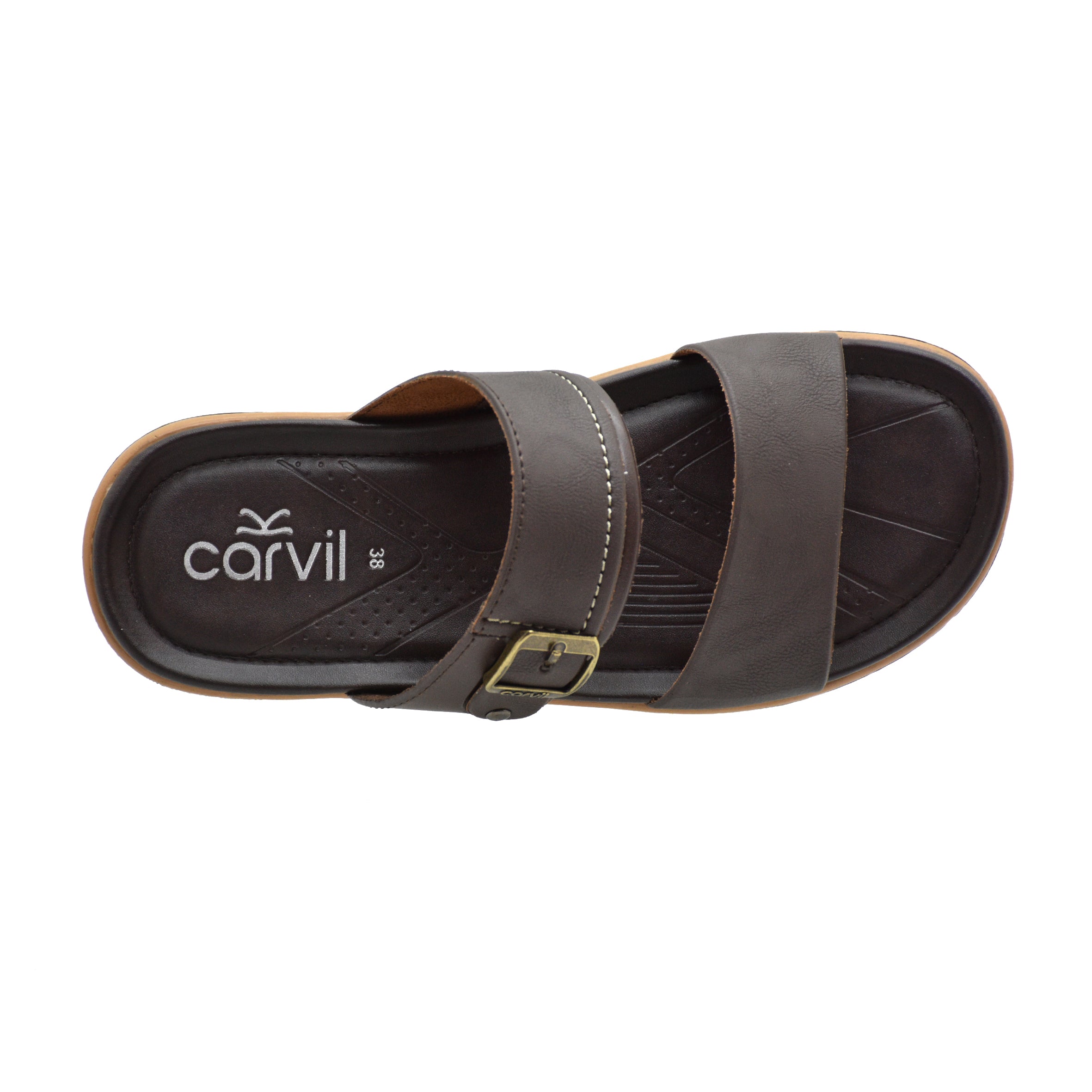 Carvil Sandal Pria ZIFCO-02 M DARK BROWN