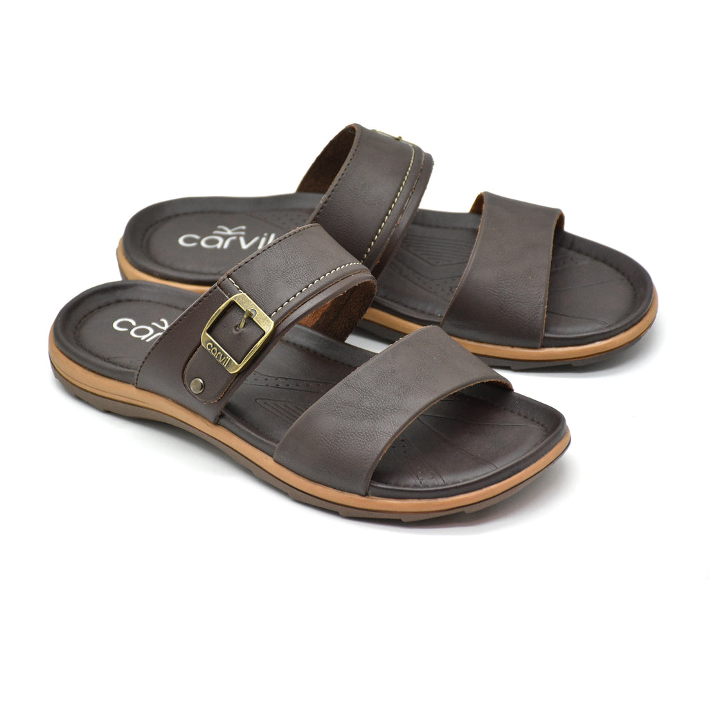 Carvil Sandal Pria ZIFCO-02 M DARK BROWN