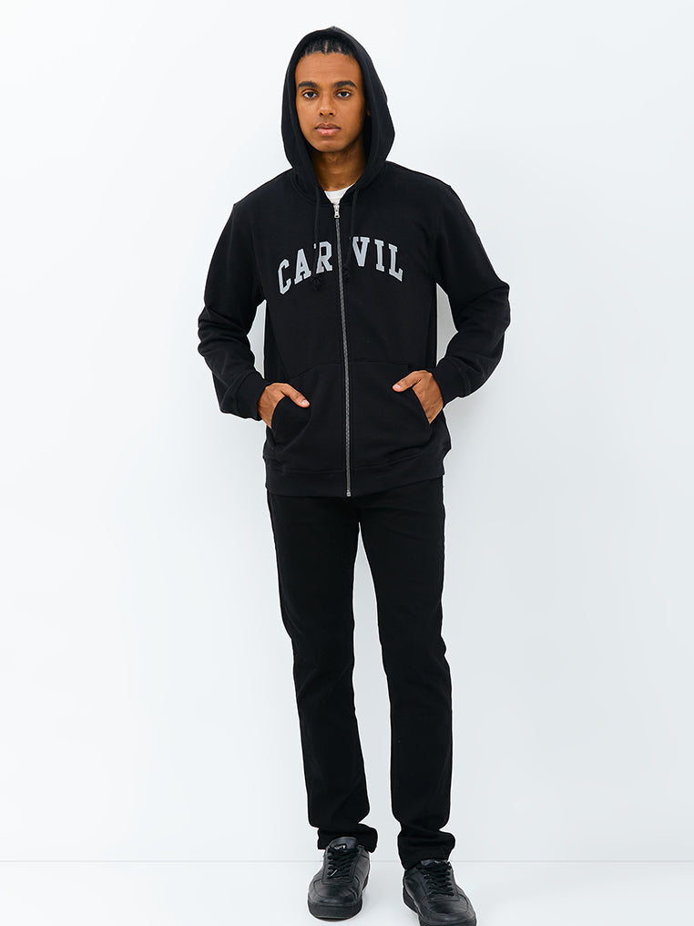 Carvil Sweater Pria ZIPPO-BLK BLACK