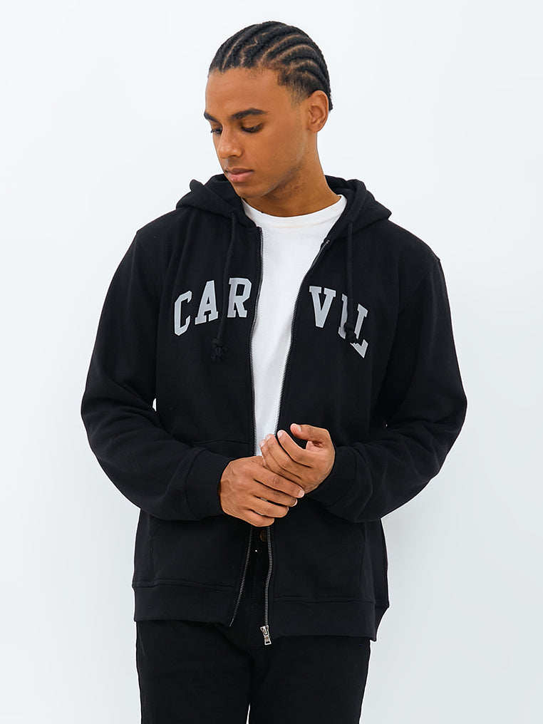 Carvil Sweater Pria ZIPPO-BLK BLACK
