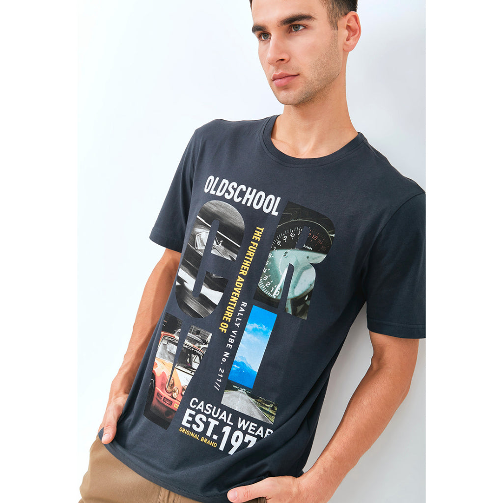 Carvil Kaos Pria PORSCH - CHARCOAL