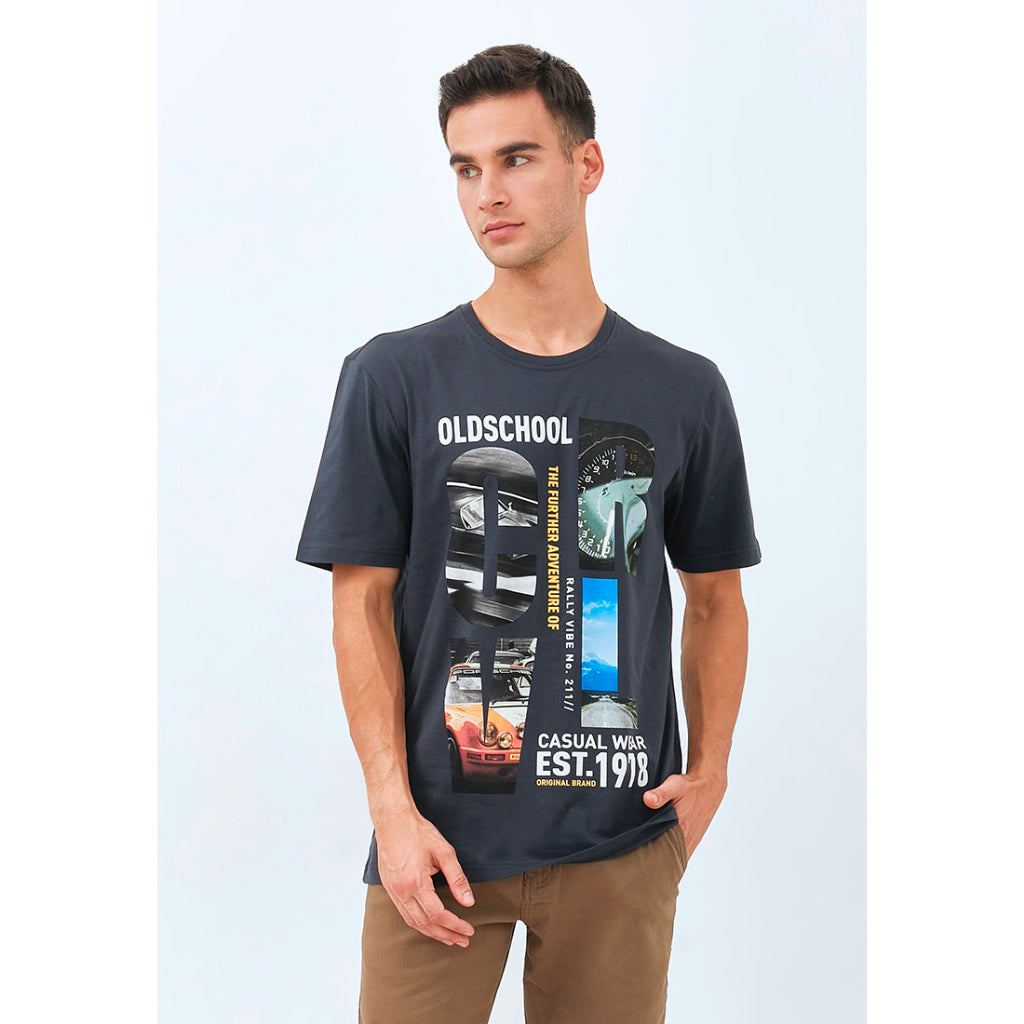 Carvil Kaos Pria PORSCH - CHARCOAL