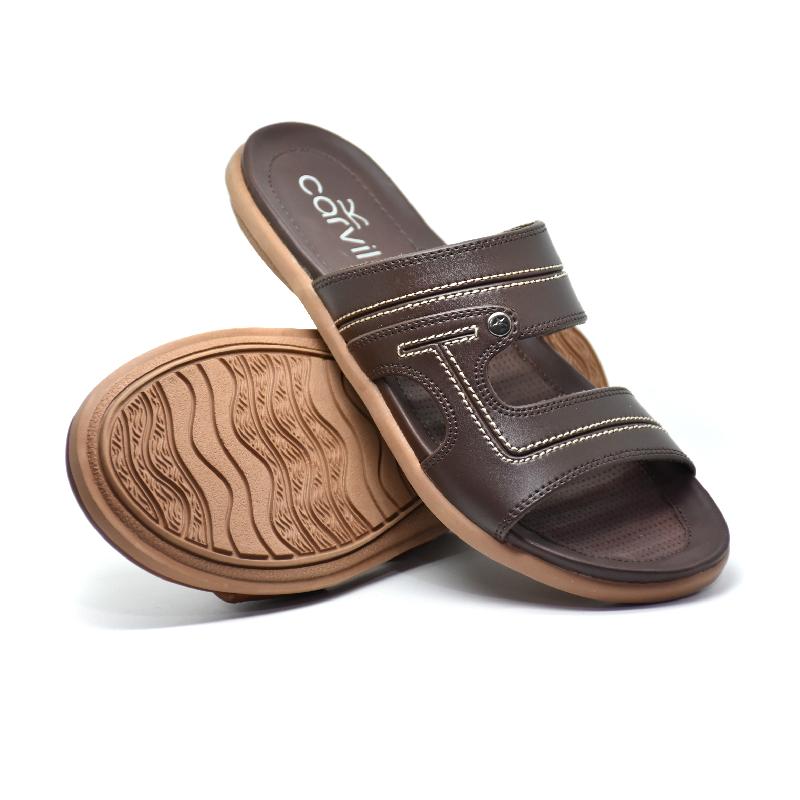 Carvil Sandal Pria KIANO-02 M DARK BROWN