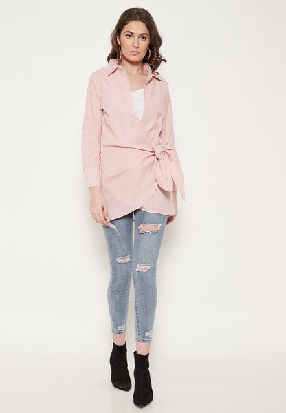 Carvil Kemeja Blouse Ladies SHELOMITA-PNK