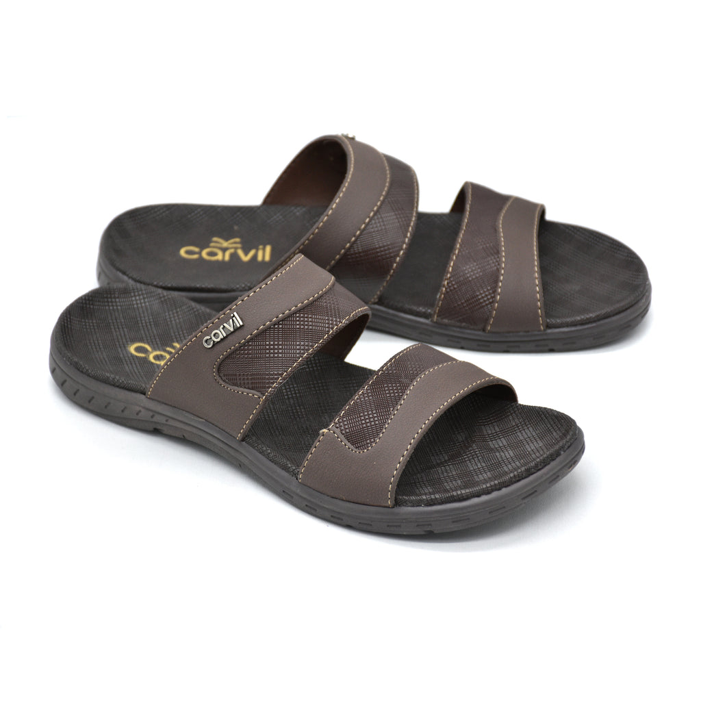 Carvil Sandal Pria ALAN-02 M DARK BROWN