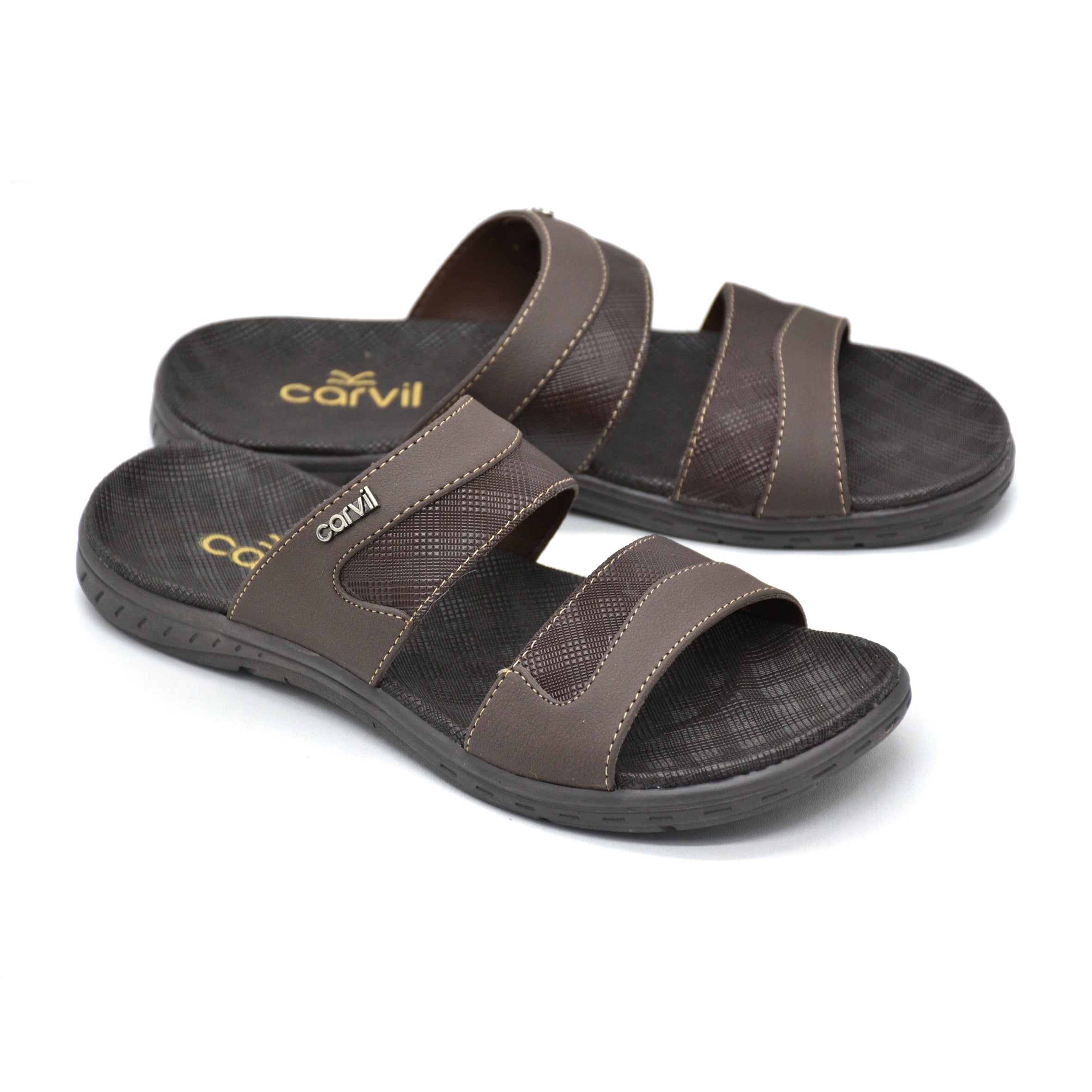 Carvil Sandal Pria ALAN-02 M DARK BROWN
