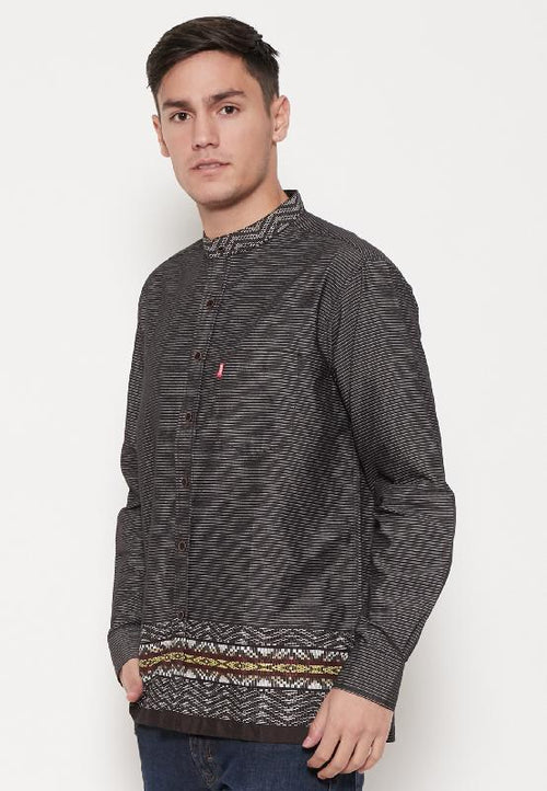 Carvil Baju Koko Man IRSYAD - BLACK