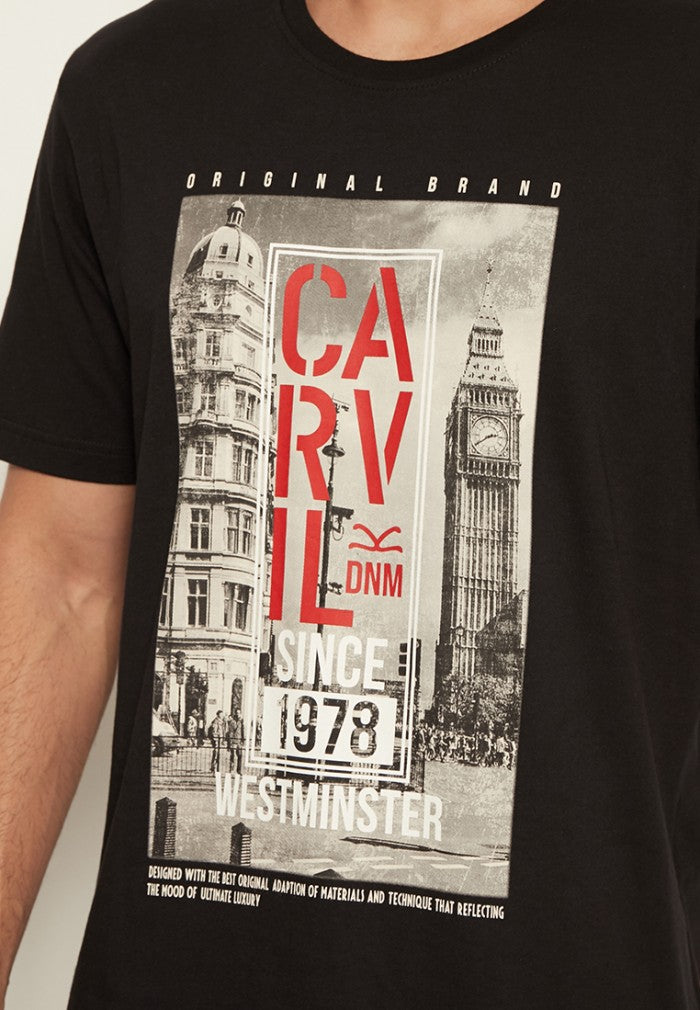 Carvil Kaos Pria MINSTER-BLK BLACK
