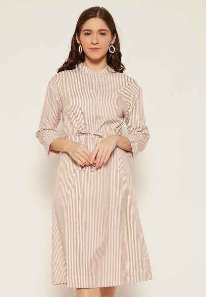 Carvil Sweater Dress Wanita ARABEL- BROWN