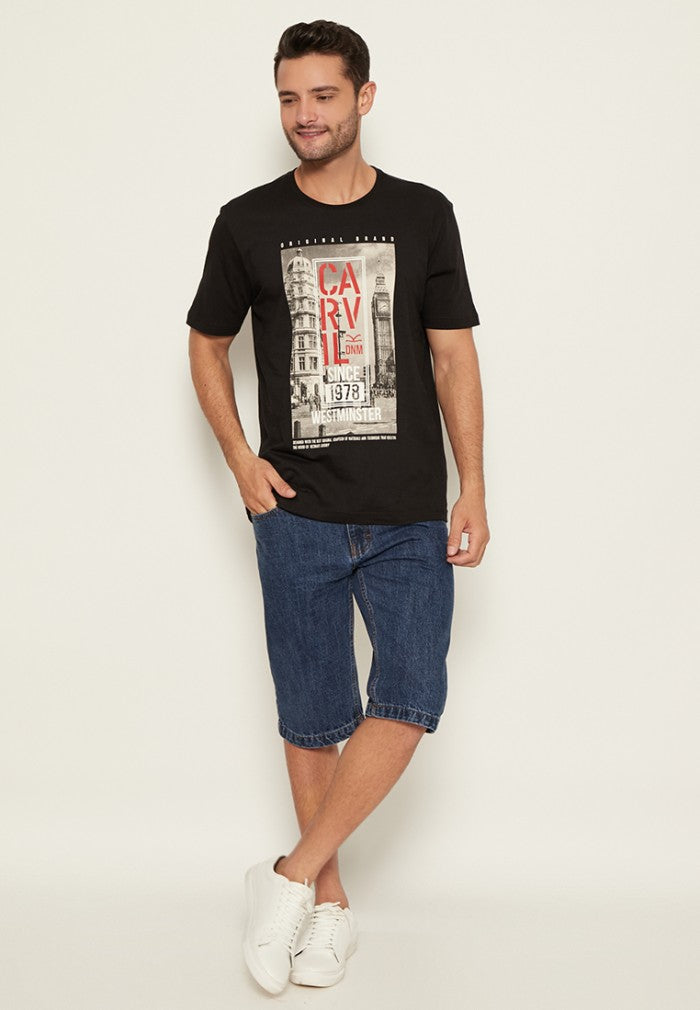 Carvil Kaos Pria MINSTER-BLK BLACK