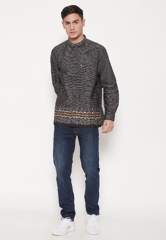 Carvil Baju Koko Man IRSYAD - BLACK