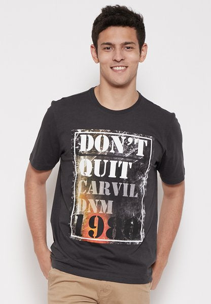 Carvil Tshirt Man DONT QUIT-GRY