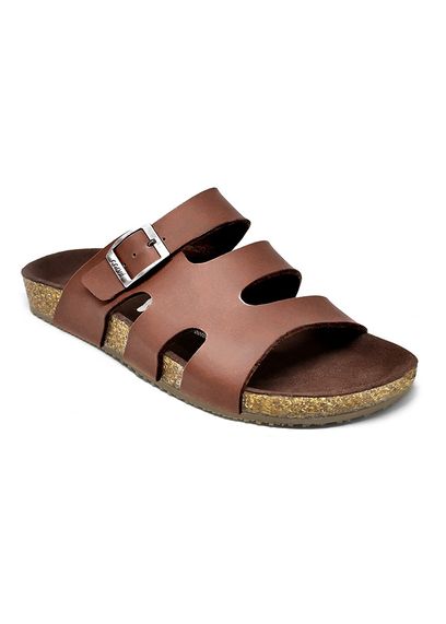 Carvil Sandal Footbed Pria BENZO-03 M BROWN
